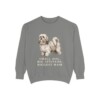 Lhasa Apso Humor Sweatshirt, Grey, front view