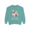 Lhasa Apso Humor Sweatshirt, Seafoam, front view