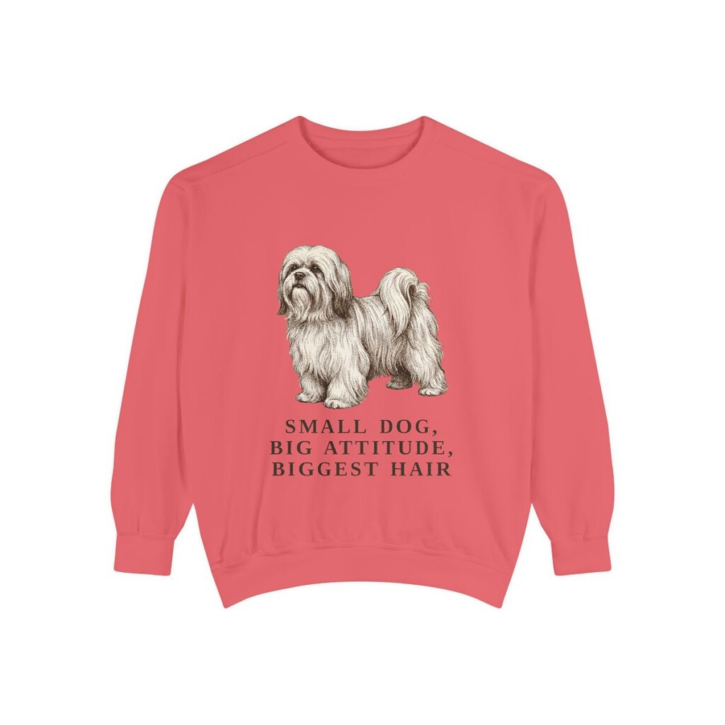 Lhasa Apso Humor Sweatshirt, Watermelon, front view