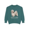 Lhasa Apso Latin Sweatshirt, Blue Spruce, front view