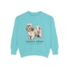 Lhasa Apso Latin Sweatshirt, Chalky Mint, front view