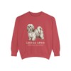 Lhasa Apso Latin Sweatshirt, Crimson, front view