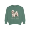 Lhasa Apso Latin Sweatshirt, Light Green, front view