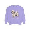 Lhasa Apso Latin Sweatshirt, Violet, front view