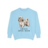 lhasa-apso-sweatshirt-mom-chambray Lhasa Apso Mom Sweatshirt, Chambray, front view