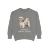 lhasa-apso-sweatshirt-mom-grey Lhasa Apso Mom Sweatshirt, Grey, front view