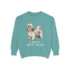lhasa-apso-sweatshirt-mom-seafoam Lhasa Apso Mom Sweatshirt, Seafoam, front view