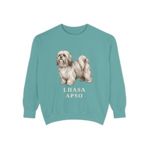 Lhasa Apso Sweatshirt, Seafoam, front view