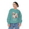 Lhasa Apso Sweatshirt, Seafoam, person 2 front