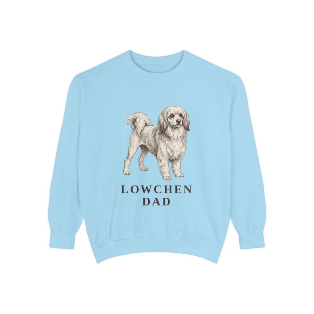 lowchen-sweatshirt-dad-chambray Lowchen Dad Sweatshirt, Chambray, front view