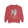 lowchen-sweatshirt-dad-crimson Lowchen Dad Sweatshirt, Crimson, front view
