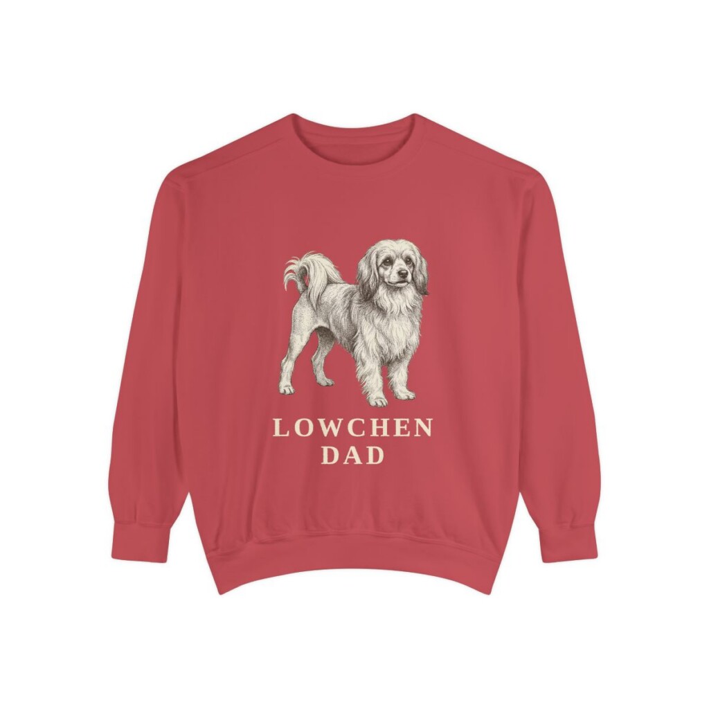 lowchen-sweatshirt-dad-crimson Lowchen Dad Sweatshirt, Crimson, front view