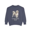 lowchen-sweatshirt-dad-denim Lowchen Dad Sweatshirt, Denim, front view