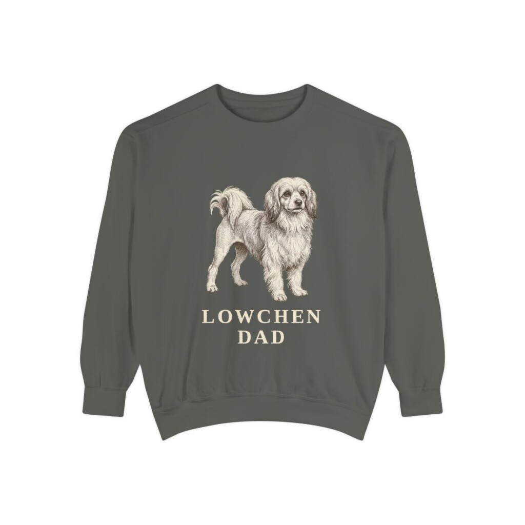 lowchen-sweatshirt-dad-pepper Lowchen Dad Sweatshirt, Pepper, front view