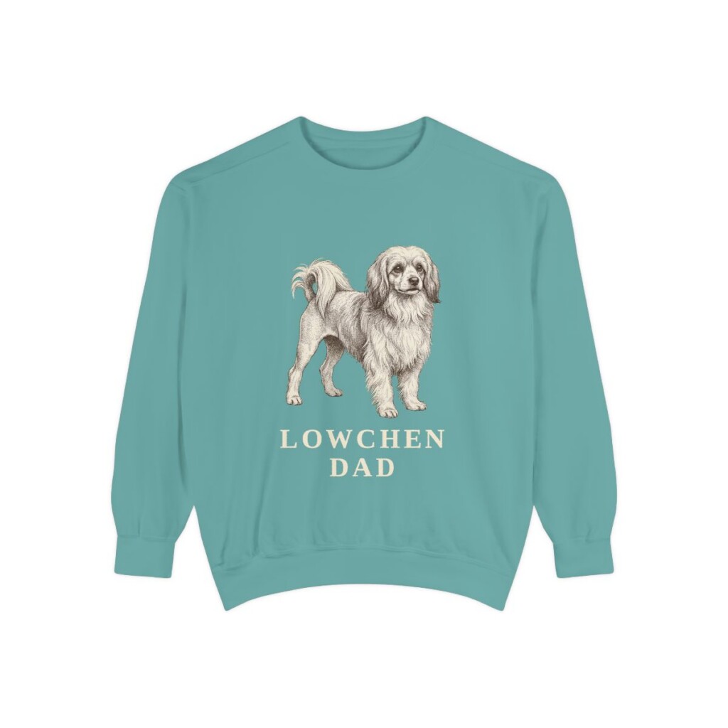 lowchen-sweatshirt-dad-seafoam Lowchen Dad Sweatshirt, Seafoam, front view