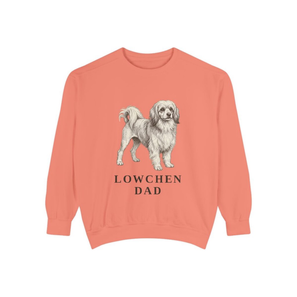 lowchen-sweatshirt-dad-terracotta Lowchen Dad Sweatshirt, Terracotta, front view