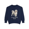 lowchen-sweatshirt-dad-true-navy Lowchen Dad Sweatshirt, True Navy, front view