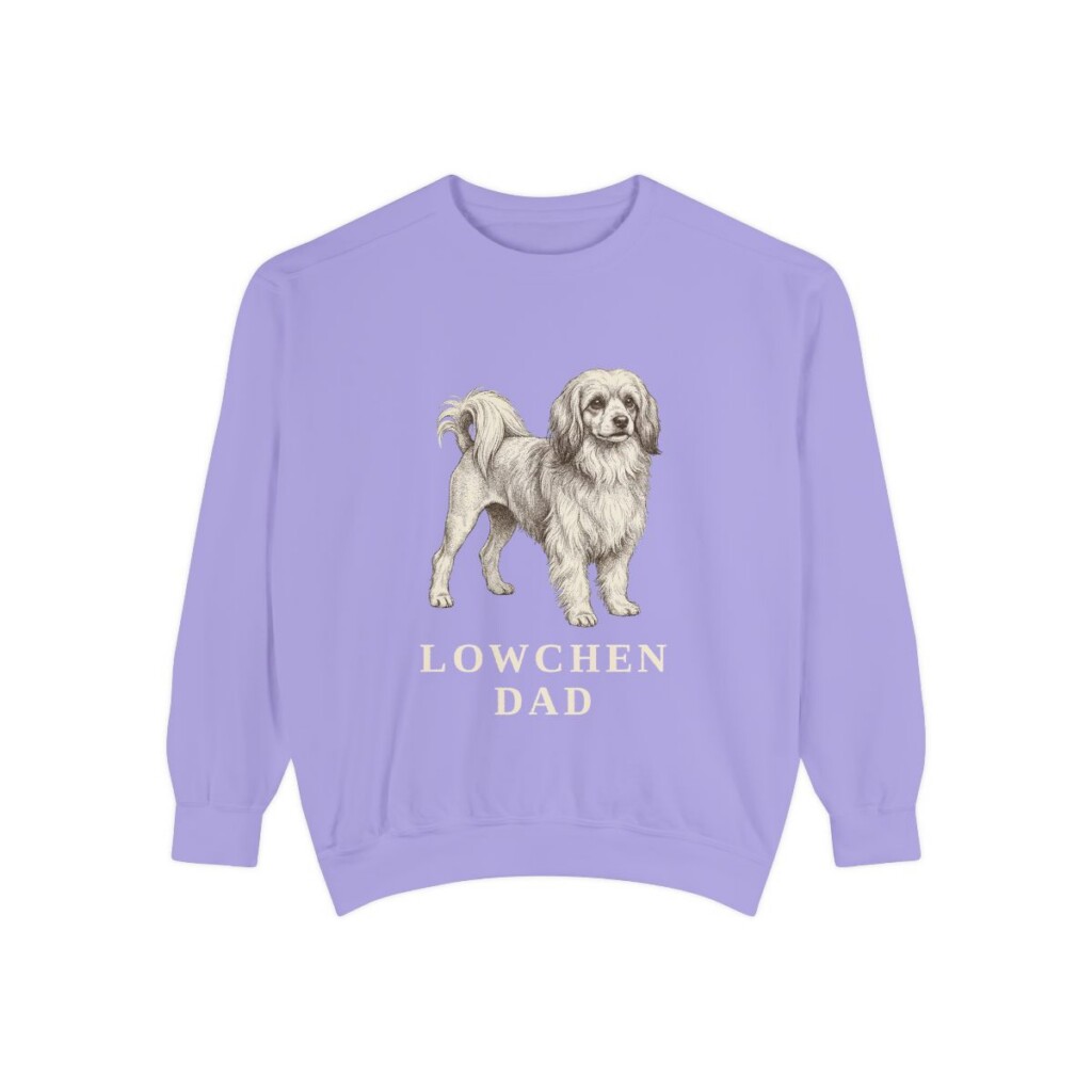 lowchen-sweatshirt-dad-violet Lowchen Dad Sweatshirt, Violet, front view