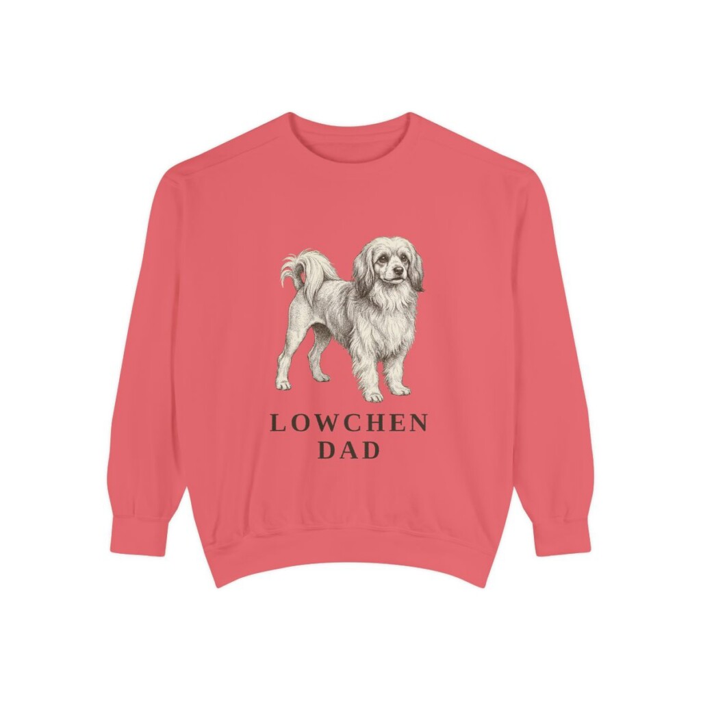 lowchen-sweatshirt-dad-watermelon Lowchen Dad Sweatshirt, Watermelon, front view