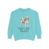 lowchen-sweatshirt-humor-chalky-mint Lowchen Humor Sweatshirt, Chalky Mint, front view