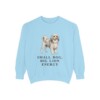 lowchen-sweatshirt-humor-chambray Lowchen Humor Sweatshirt, Chambray, front view