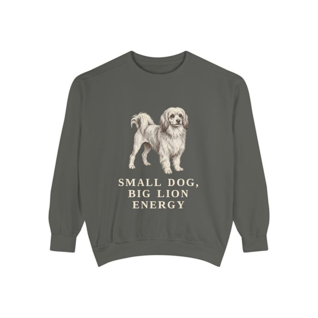 lowchen-sweatshirt-humor-pepper Lowchen Humor Sweatshirt, Pepper, front view