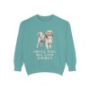 lowchen-sweatshirt-humor-seafoam Lowchen Humor Sweatshirt, Seafoam, front view