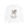 lowchen-sweatshirt-humor-white Lowchen Humor Sweatshirt, White, front view