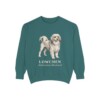 Lowchen Latin Sweatshirt, Blue Spruce, front view