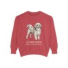 Lowchen Latin Sweatshirt, Crimson, front view