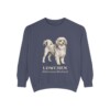 Lowchen Latin Sweatshirt, Denim, front view