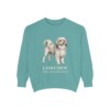 Lowchen Latin Sweatshirt, Seafoam, front view