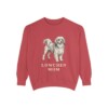 Lowchen Mom Sweatshirt, Crimson, front view
