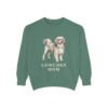 Lowchen Mom Sweatshirt, Light Green, front view