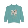 Lowchen Mom Sweatshirt, Seafoam, front view