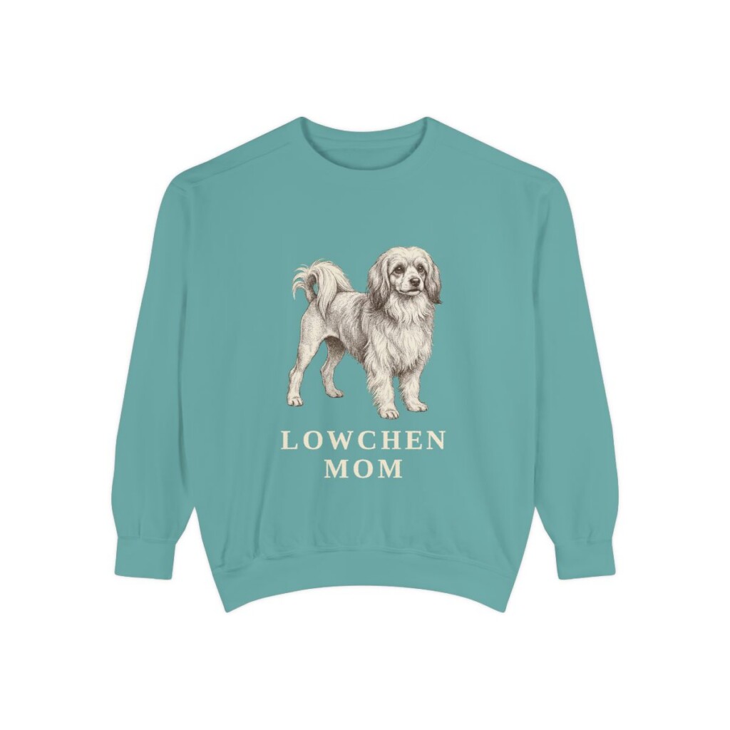 Lowchen Mom Sweatshirt, Seafoam, front view