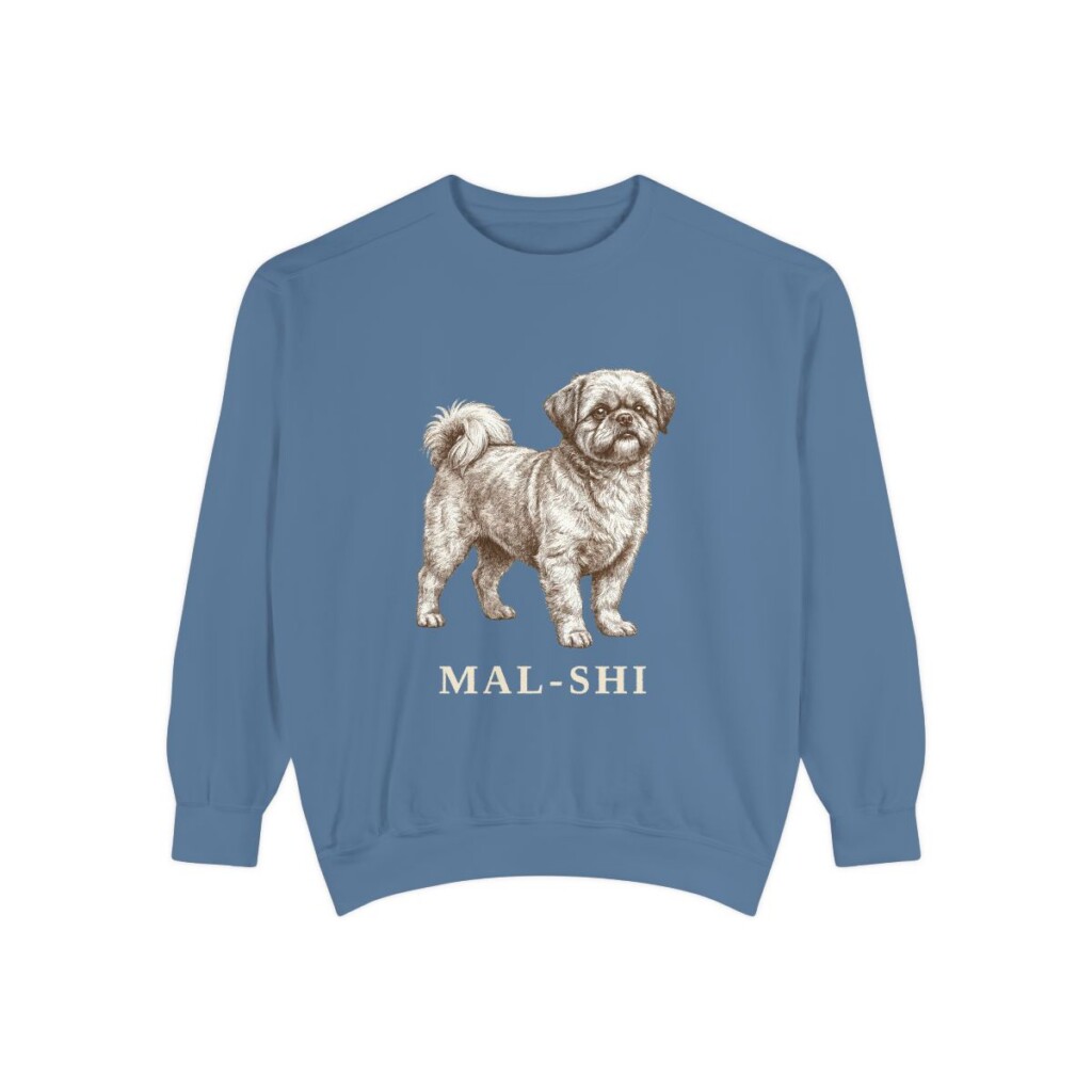 Mal-Shi Sweatshirt, Blue Jean, front view