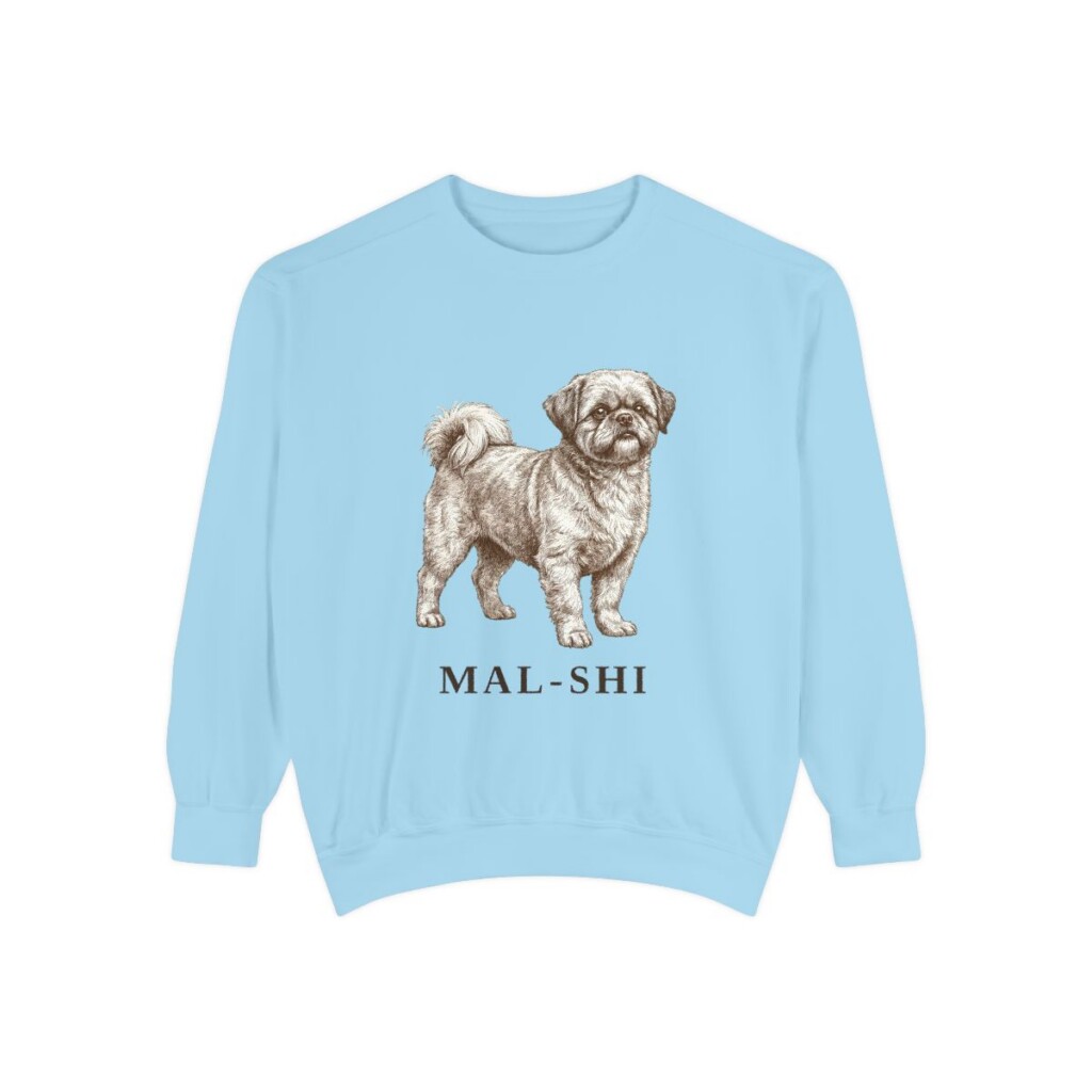 Mal-Shi Sweatshirt, Chambray, front view