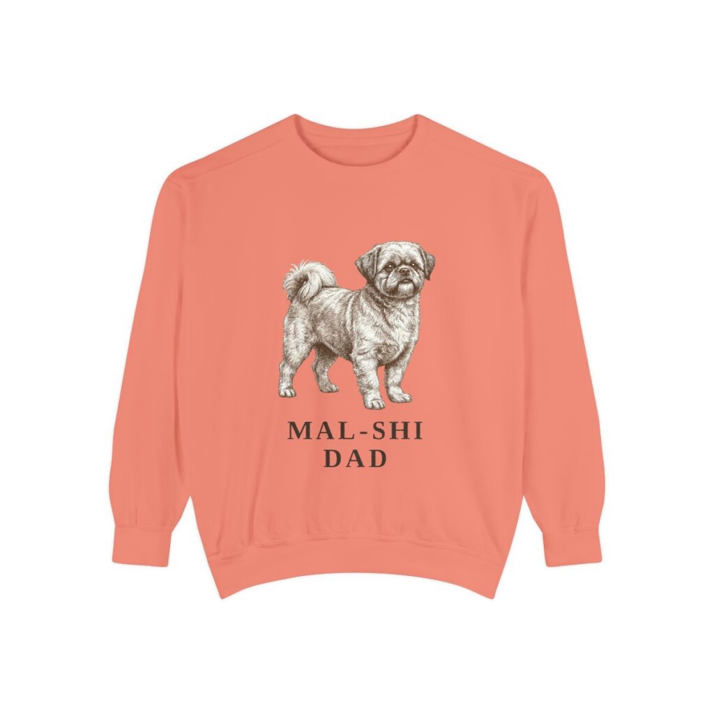 mal-shi-sweatshirt-dad-terracotta Mal-Shi Dad Sweatshirt, Terracotta, front view