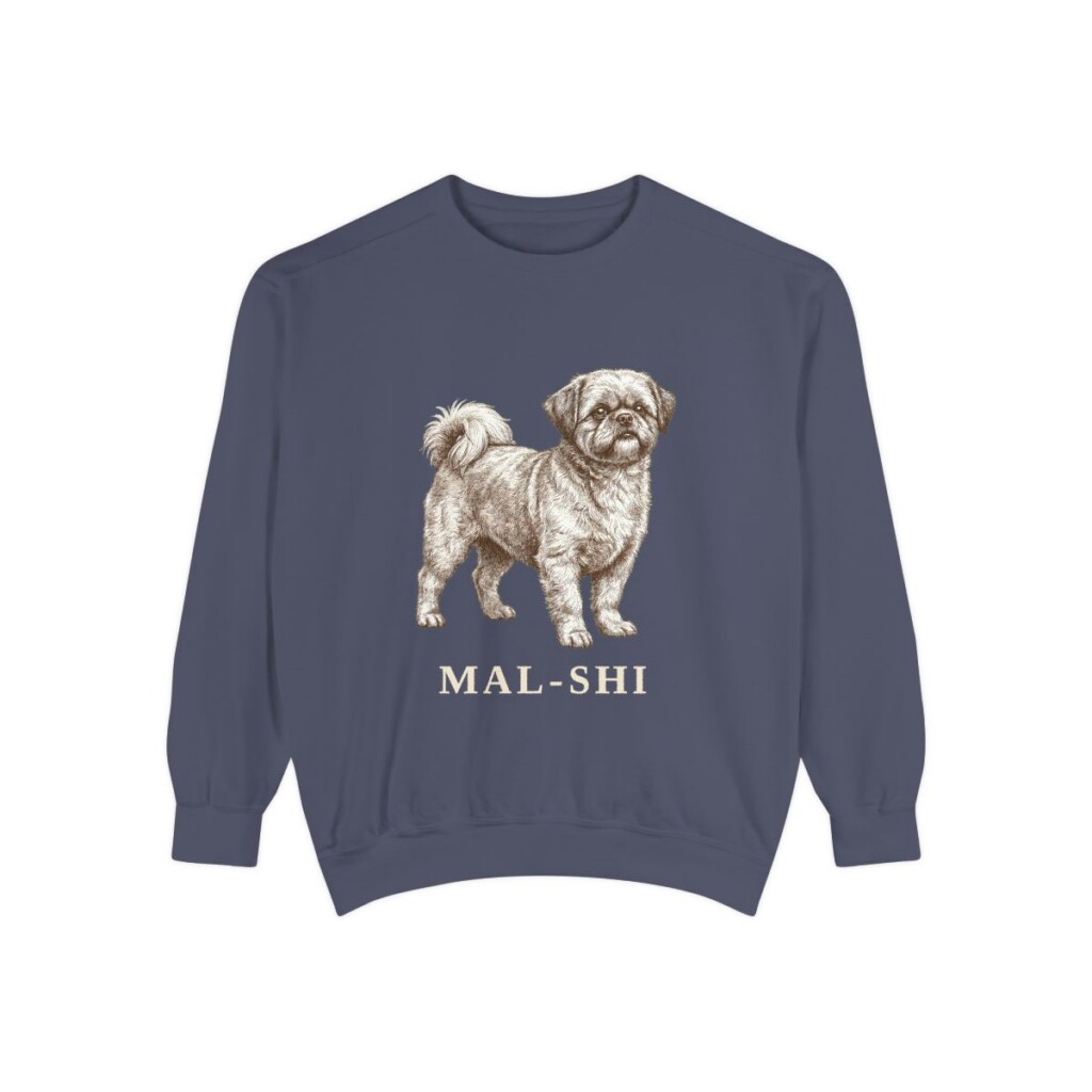 Mal-Shi Sweatshirt, Denim, front view