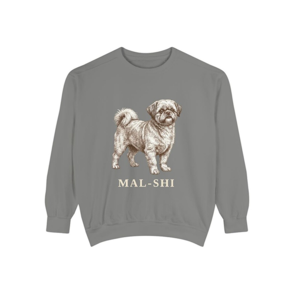 Mal-Shi Sweatshirt, Grey, front view
