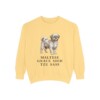Mal-Shi Humor Sweatshirt, Butter, front view