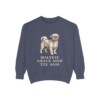 Mal-Shi Humor Sweatshirt, Denim, front view