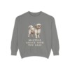 Mal-Shi Humor Sweatshirt, Grey, front view