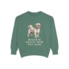 Mal-Shi Humor Sweatshirt, Light Green, front view
