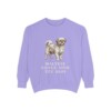 Mal-Shi Humor Sweatshirt, Violet, front view