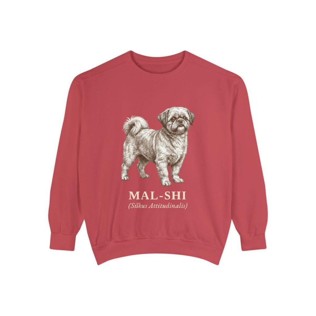 Mal-Shi Latin Sweatshirt, Crimson, front view