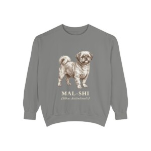 Mal-Shi Latin Sweatshirt, Grey, front view