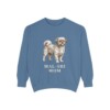 Mal-Shi Mom Sweatshirt, Blue Jean, front view