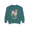 Mal-Shi Mom Sweatshirt, Blue Spruce, front view